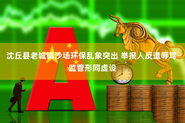 沈丘县老城镇沙场环保乱象突出 举报人反遭辱骂 监管形同虚设